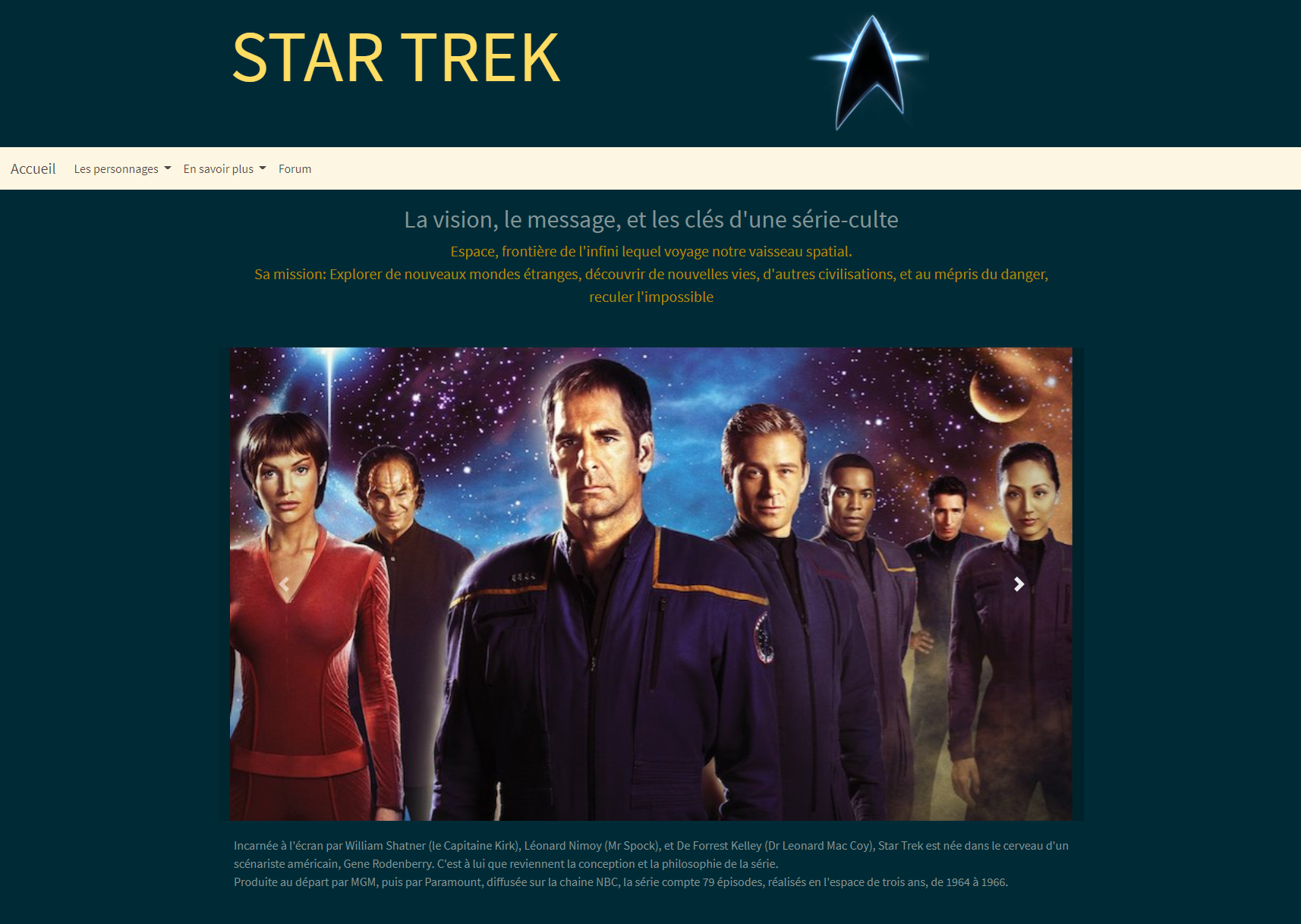 Image site Star Trek après relooking